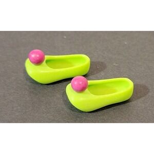Green Doll Shoes‎ Playmates Disney Fairies Pink Ball Lime Green Flats